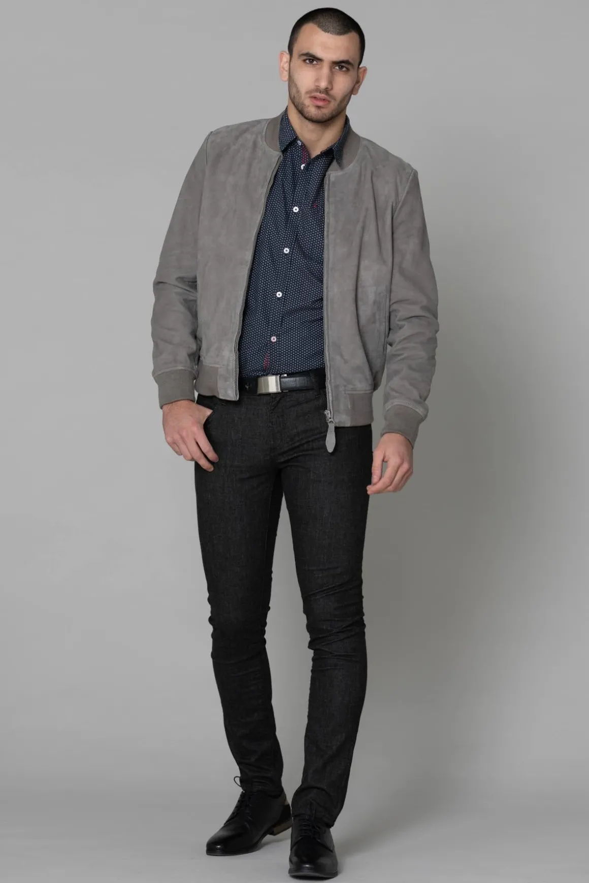 Blouson Homme Schott Lc300 Light Grey