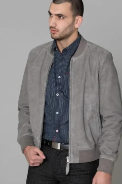 Blouson Homme Schott Lc300 Light Grey