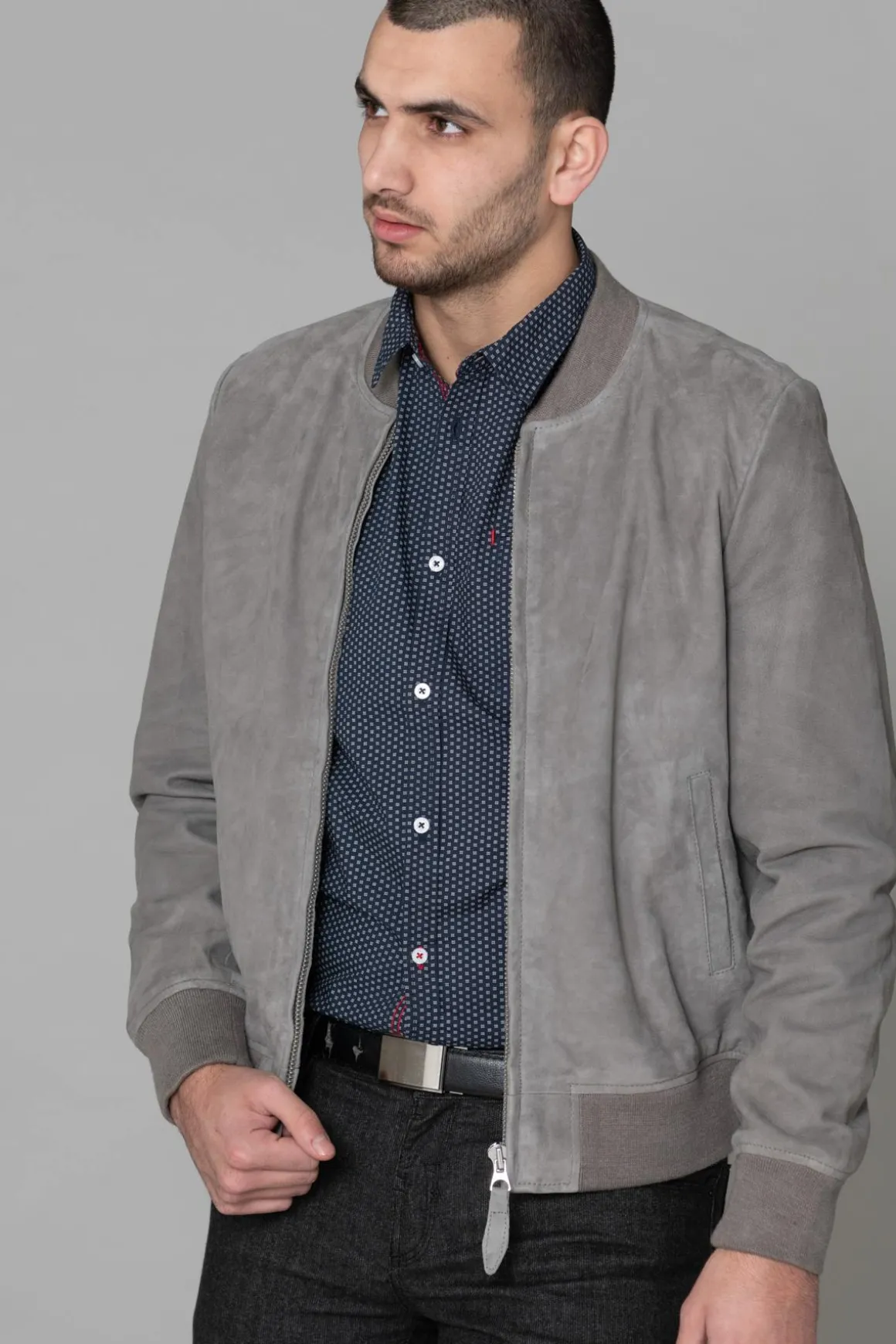 Blouson Homme Schott Lc300 Light Grey
