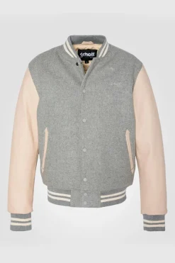 Blouson Homme Schott Lc8705 Light Grey / Beige