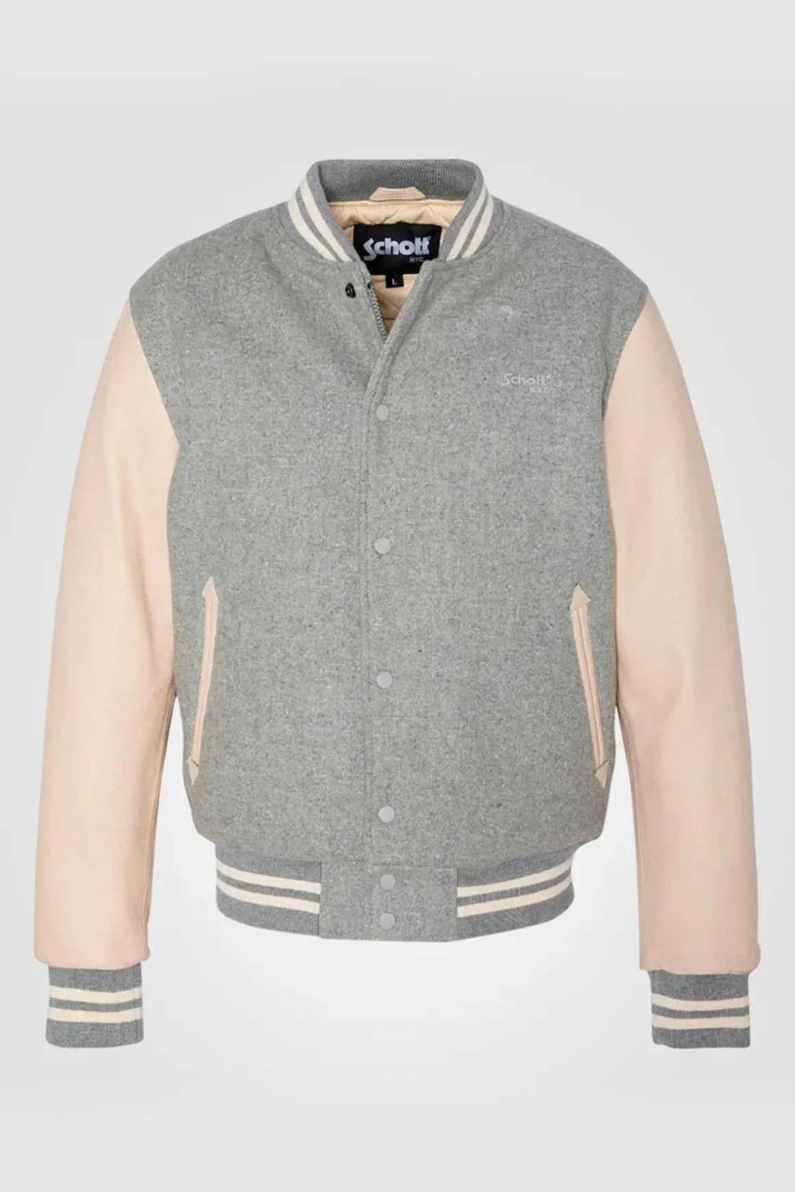 Blouson Homme Schott Lc8705 Light Grey / Beige