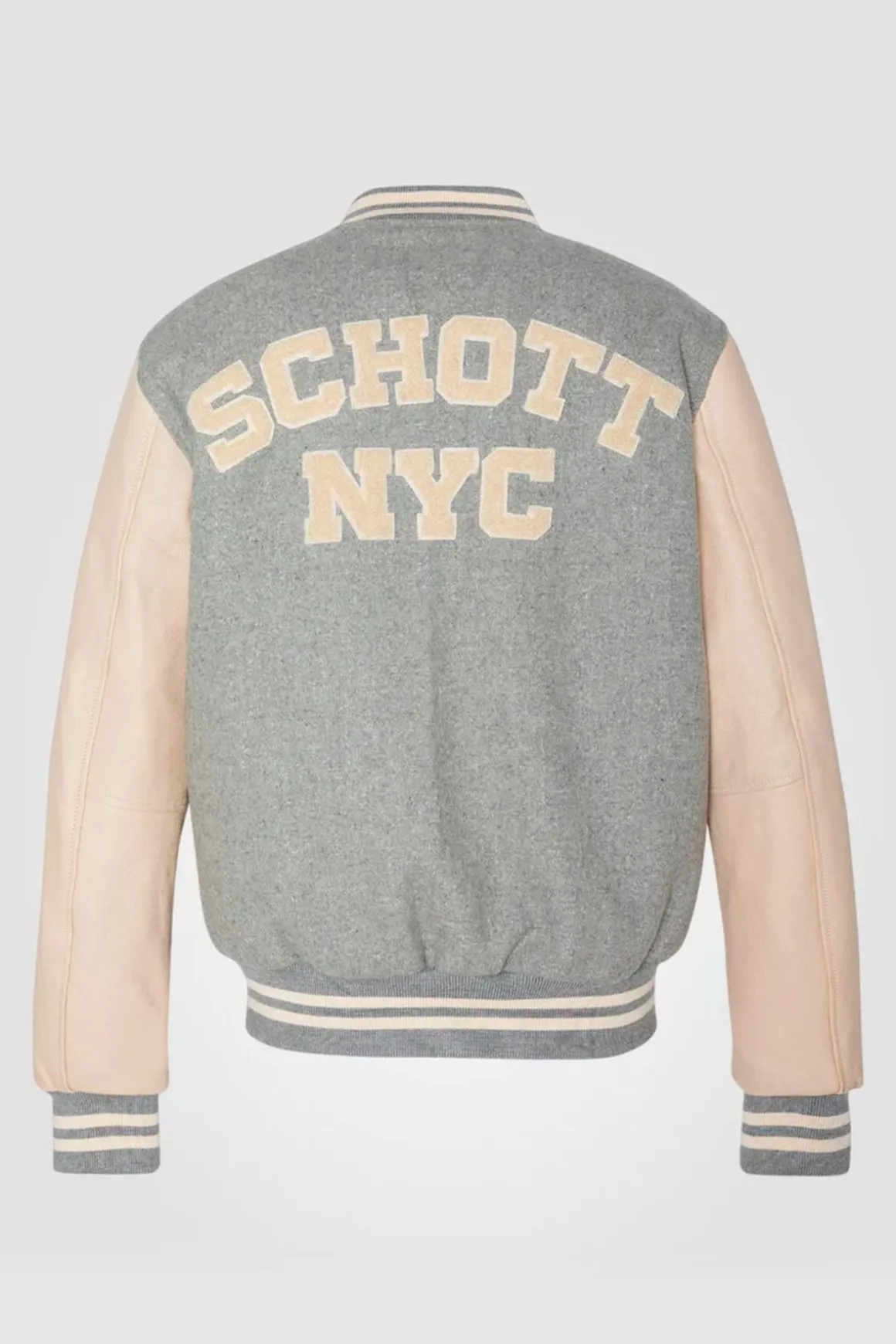 Blouson Homme Schott Lc8705 Light Grey / Beige