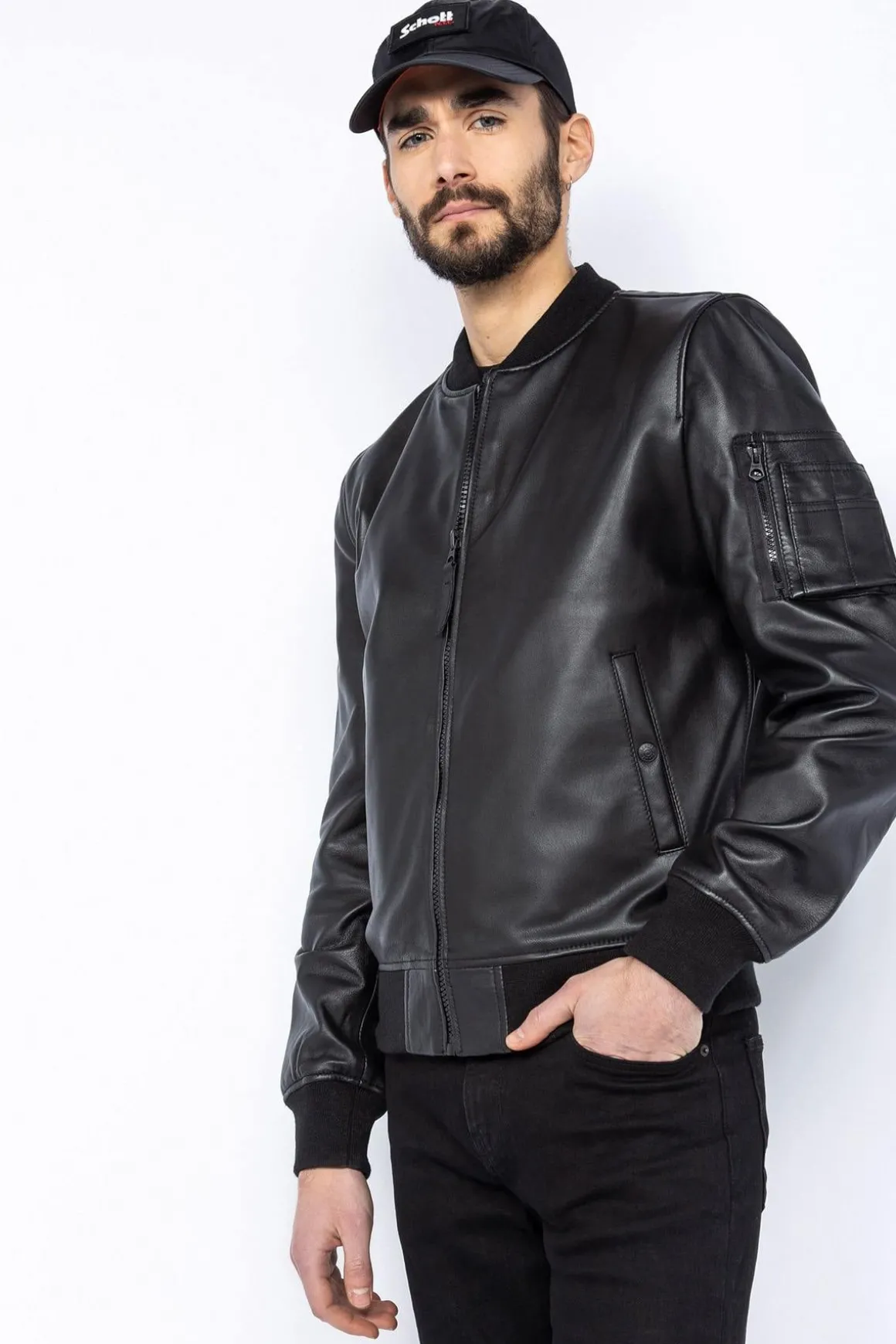 Blouson Homme Schott Lcqueens Black