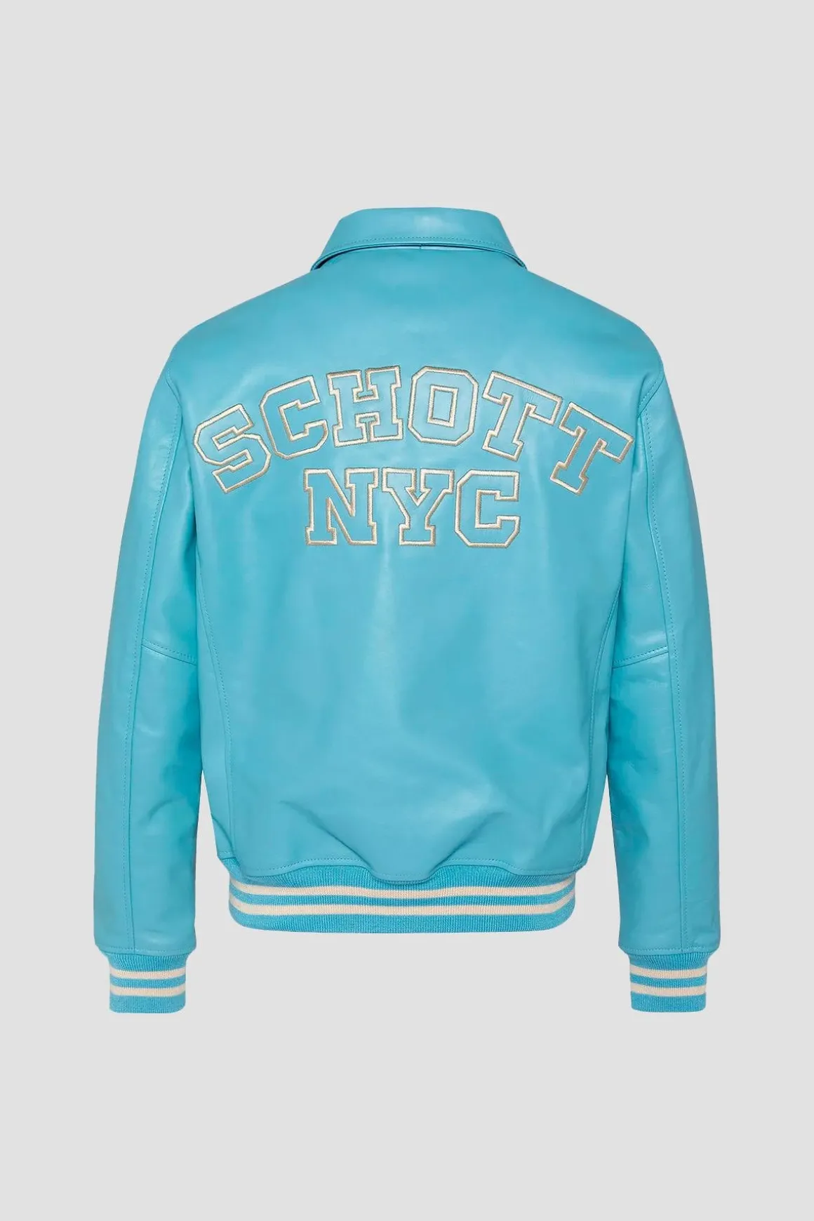 Blouson Homme Schott Lc5100Stripe Sky/ Ecru
