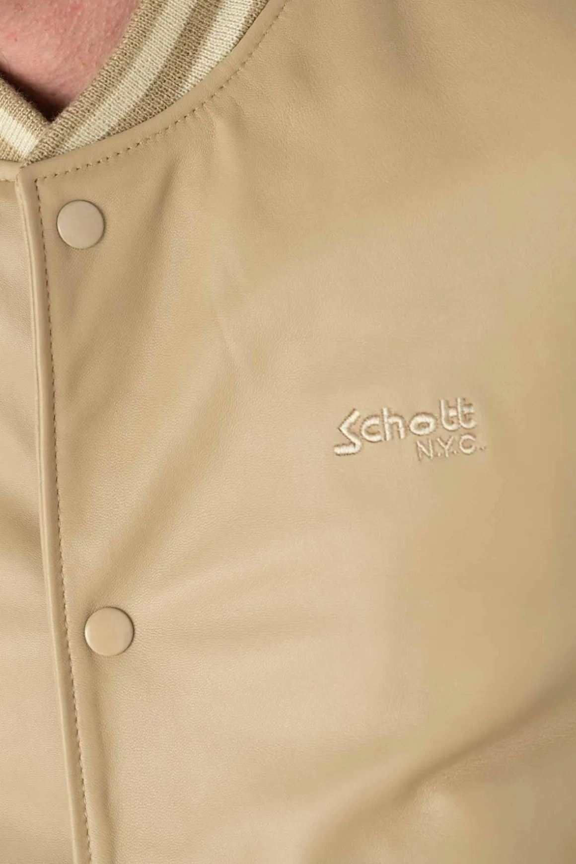 Blouson Homme Schott Lcteddys23Bi Beige/Off