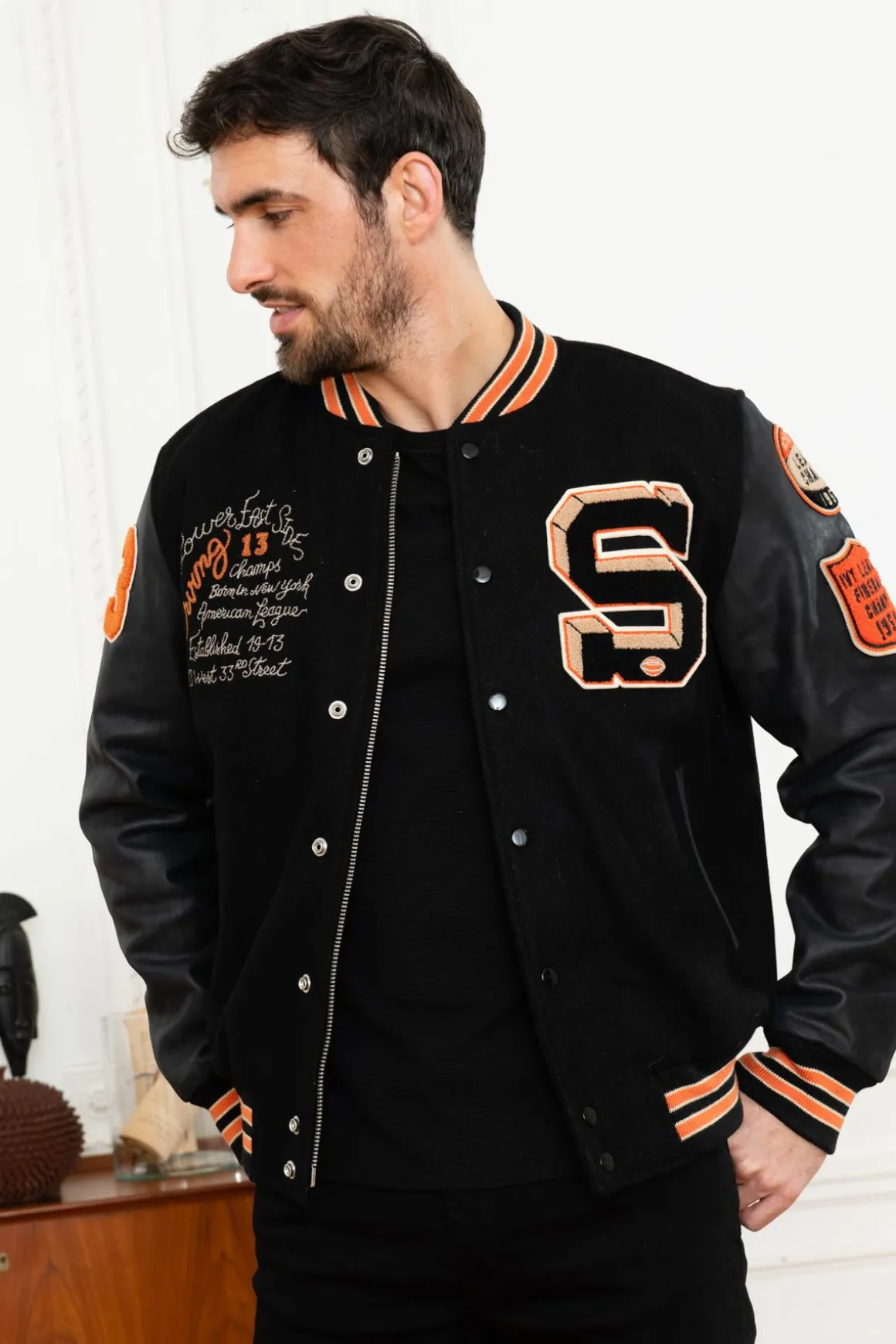 Blouson Homme Schott Lcteddybd Black Black