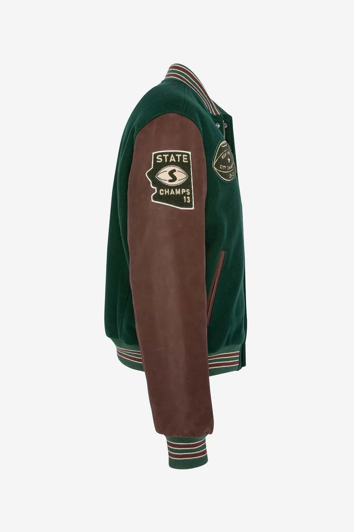 Blouson Homme Schott Lcteddybd2 Green/Cordovan