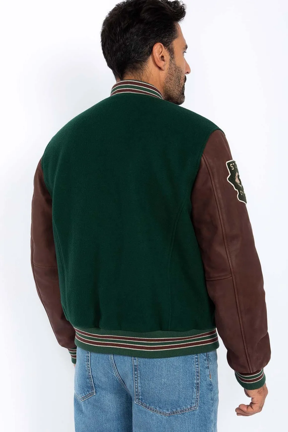 Blouson Homme Schott Lcteddybd2 Green/Cordovan