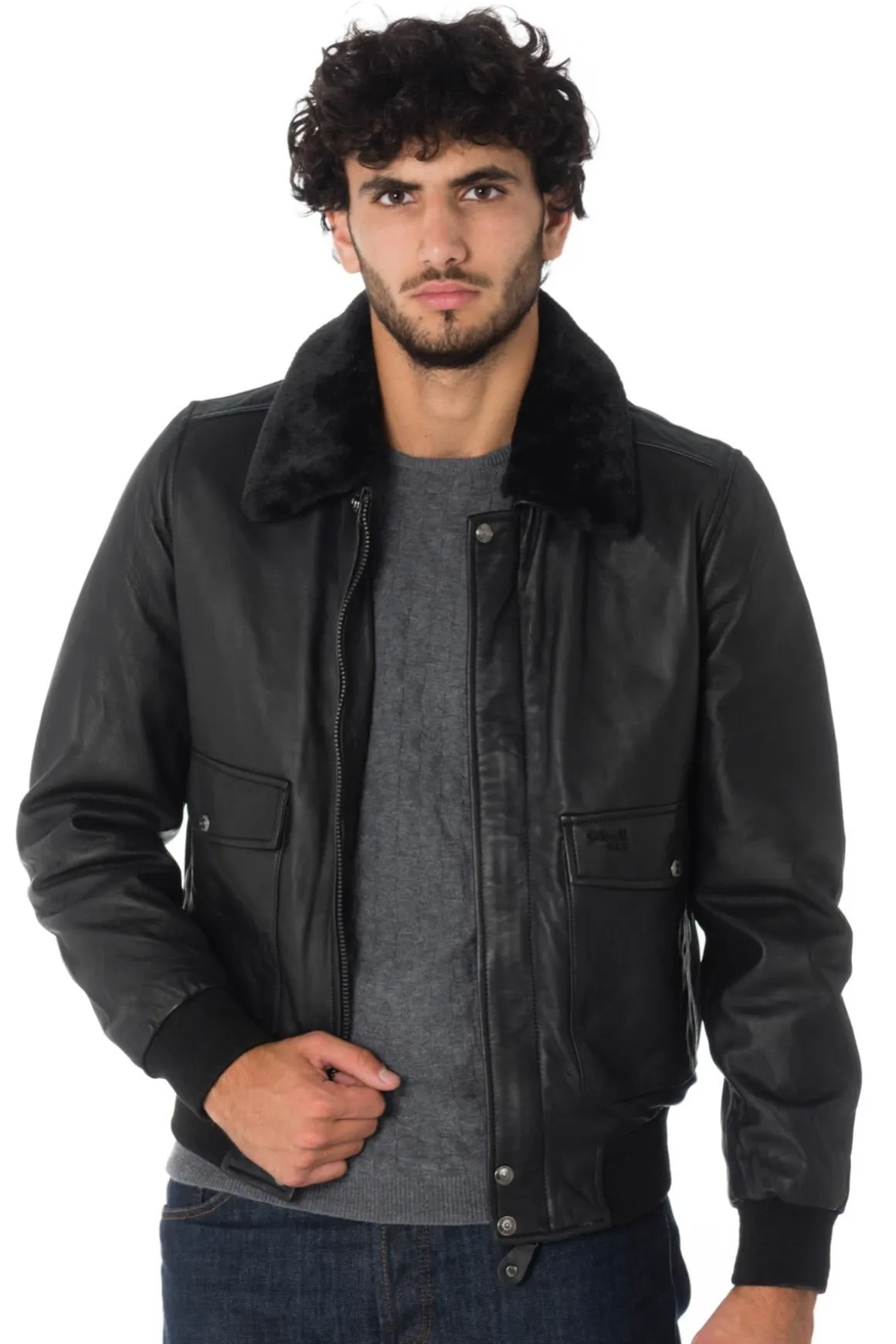 Blouson Homme Schott Lctopgun Black