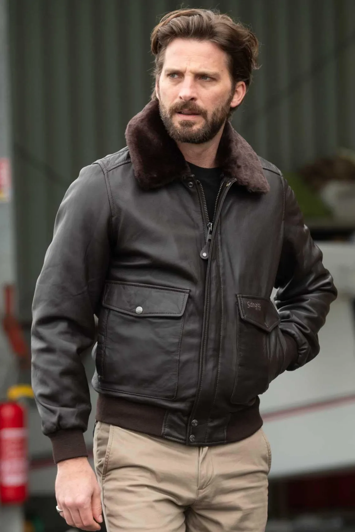 Blouson Homme Schott Lctopgun Brown