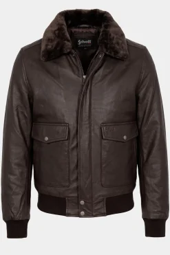 Blouson Homme Schott Lctopgun Brown