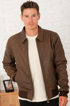 Blouson Homme Schott Lc5100Vint Ant. Brown