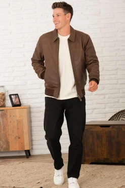Blouson Homme Schott Lc5100Vint Ant. Brown