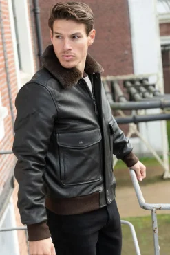 Blouson Homme Schott Lc5331X Ant.brown