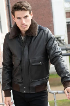 Blouson Homme Schott Lc5331X Ant.brown