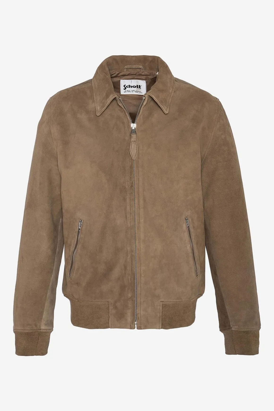 Blouson Homme Schott Lcyaless Dark Beige