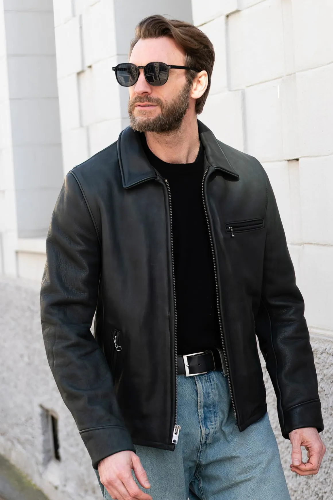 Blouson Homme Schott P693 Black