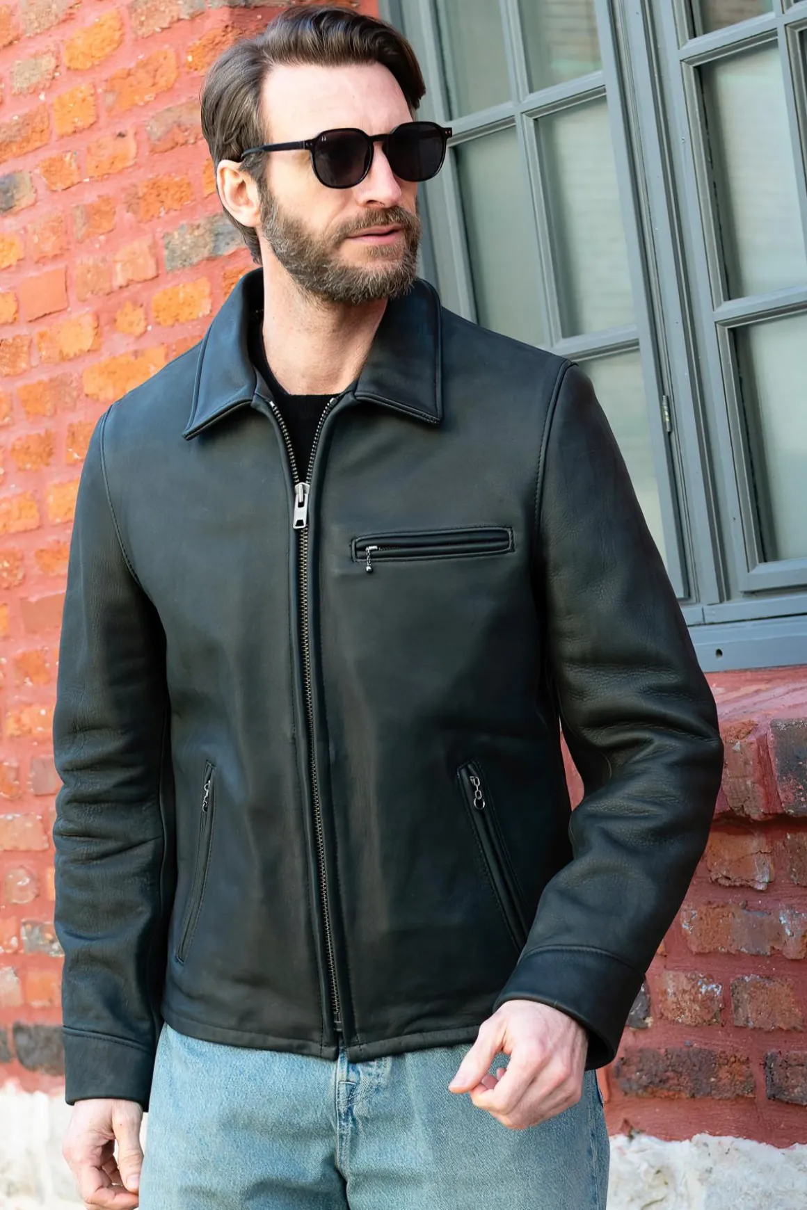 Blouson Homme Schott P693 Black