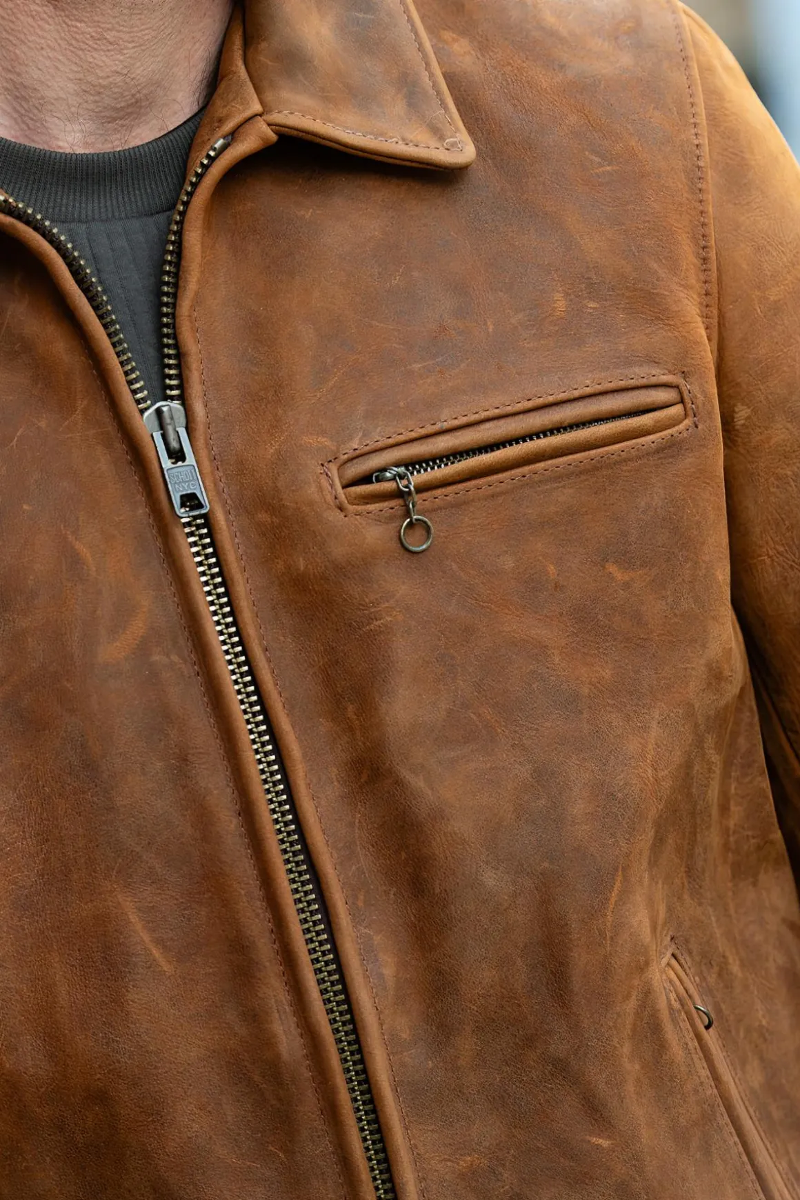 Blouson Homme Schott P673 Brown
