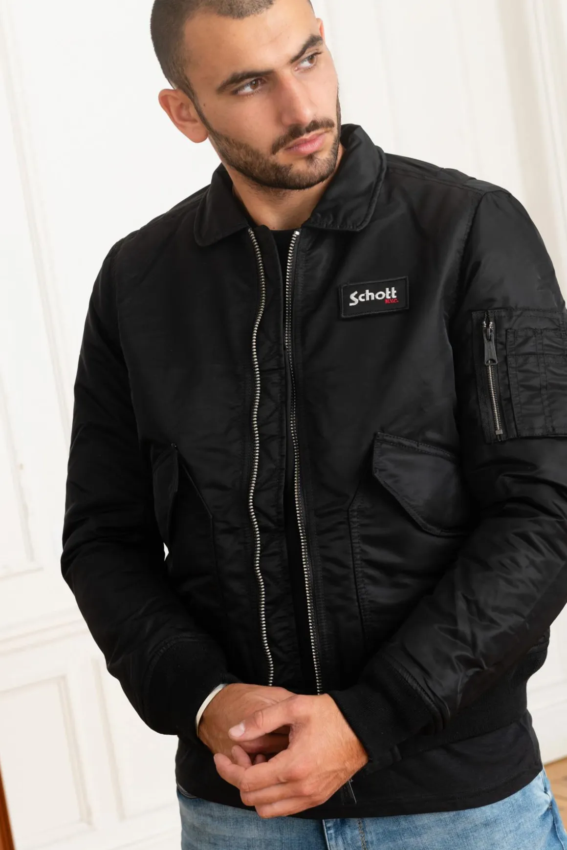 Blouson Homme Schott 210100Rs Black