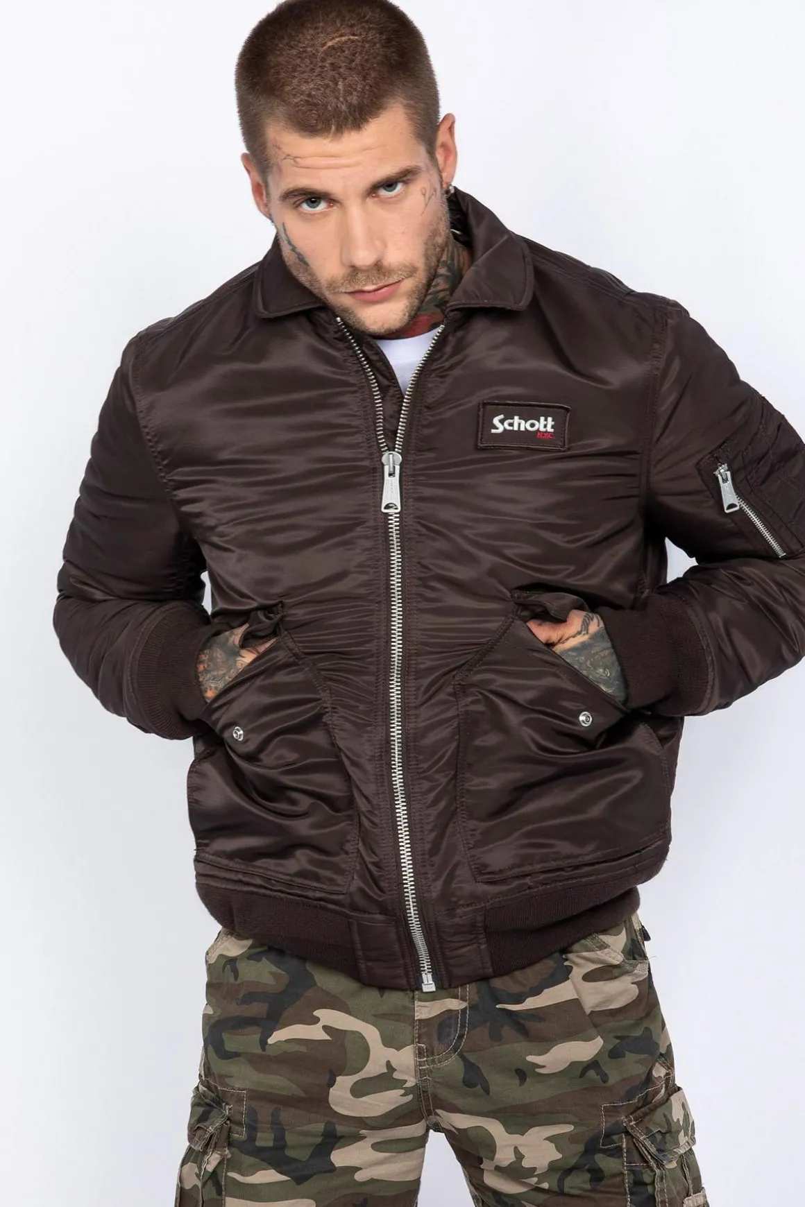 Blouson Homme Schott 210100Rs Dark Brown
