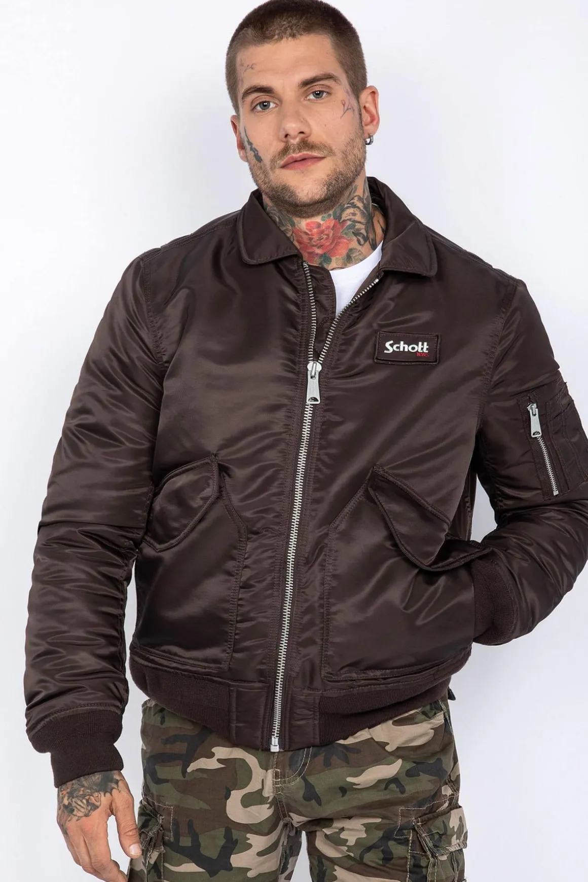 Blouson Homme Schott 210100Rs Dark Brown