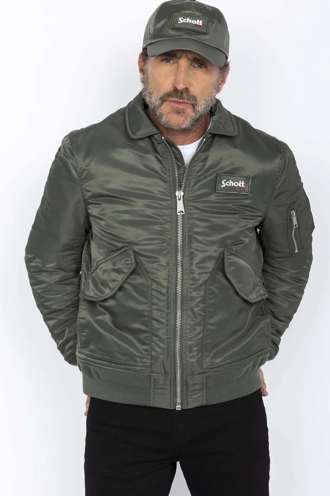 Blouson Homme Schott 210100Rs Sage Kaki