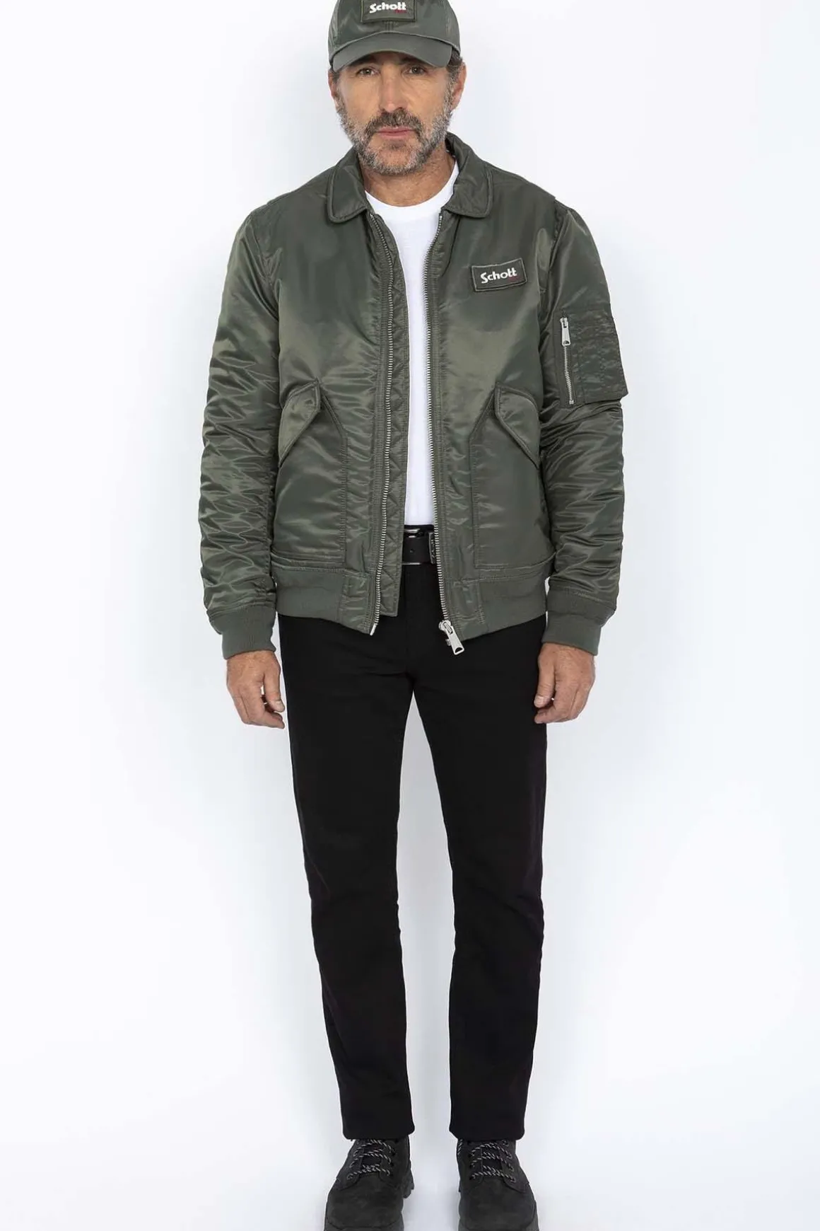 Blouson Homme Schott 210100Rs Sage Kaki
