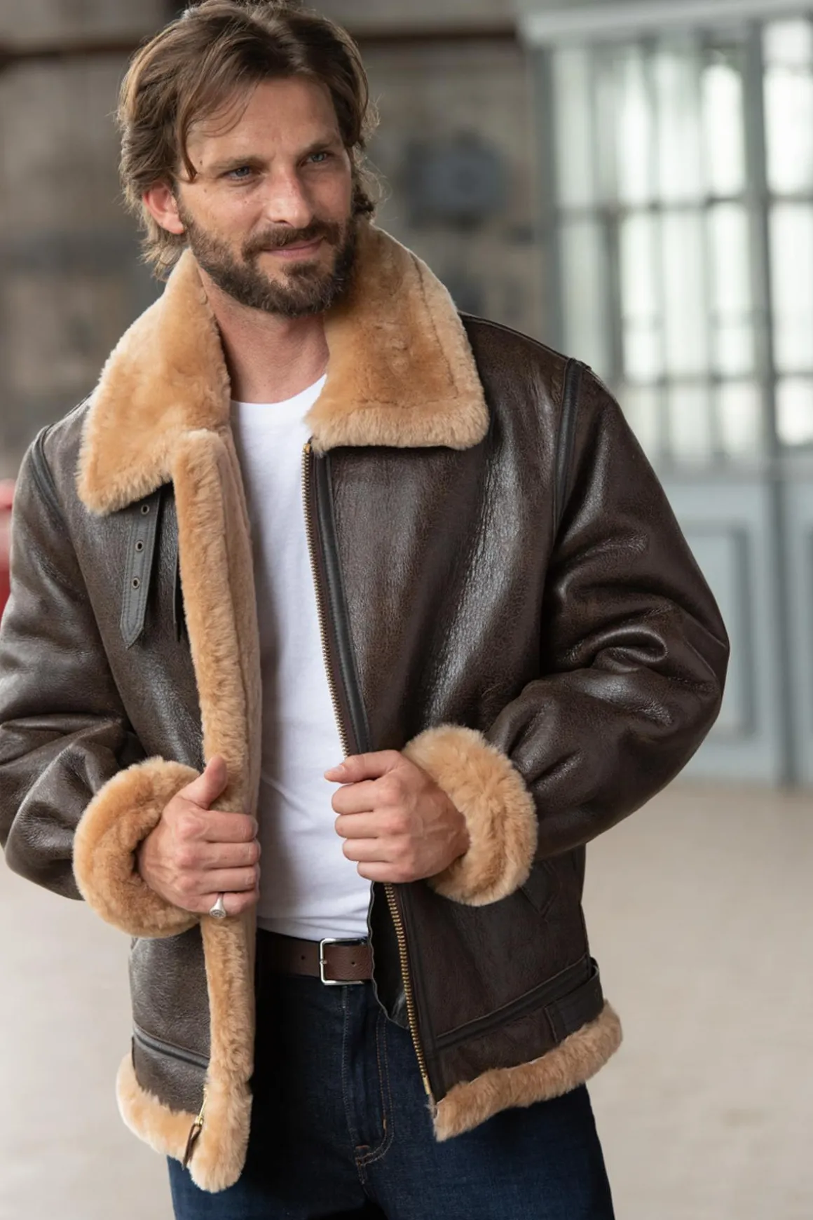 Blouson Homme Schott 257S Brown Gold