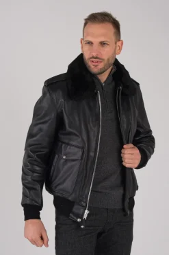Blouson Homme Schott 184Sm Black