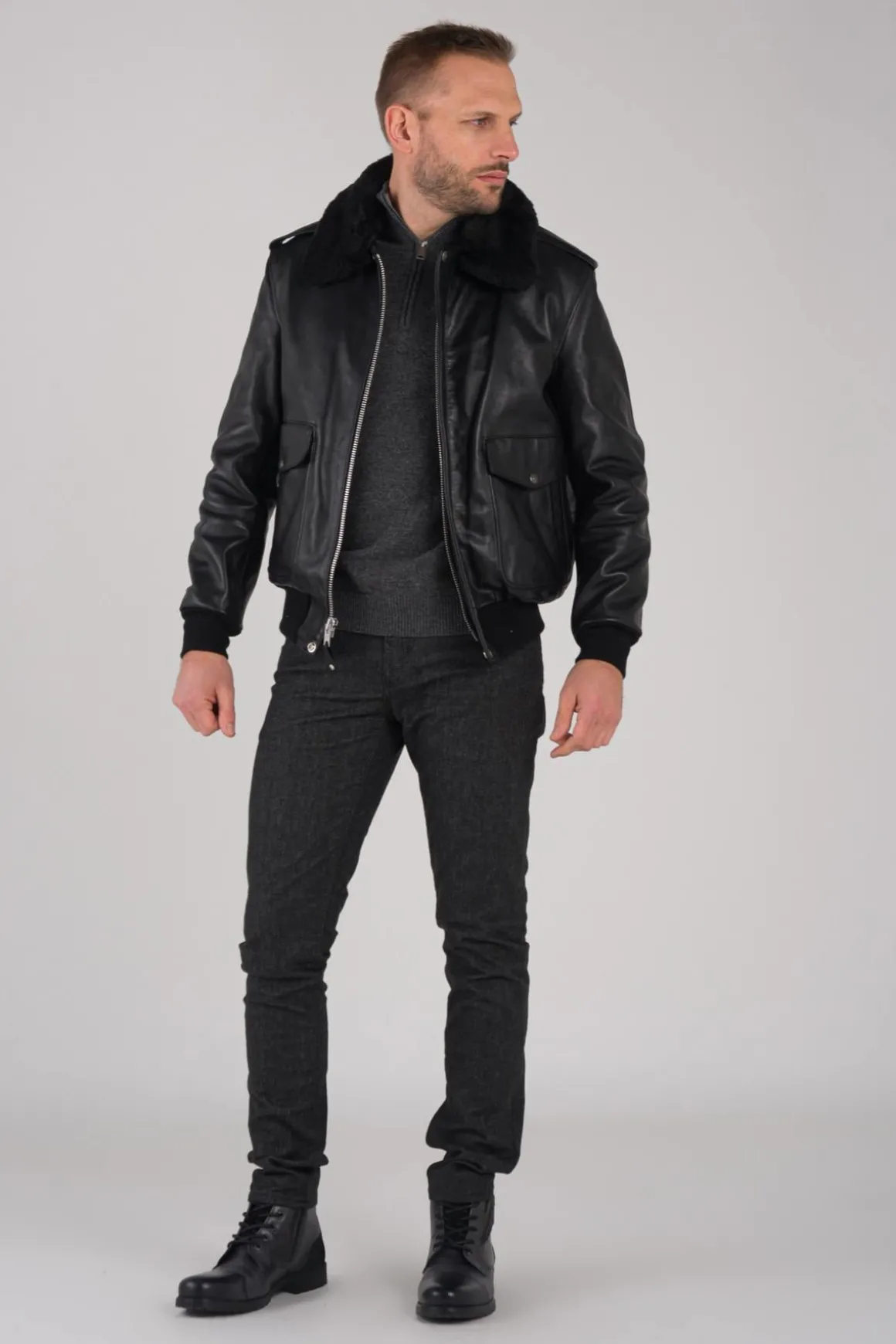 Blouson Homme Schott 184Sm Black