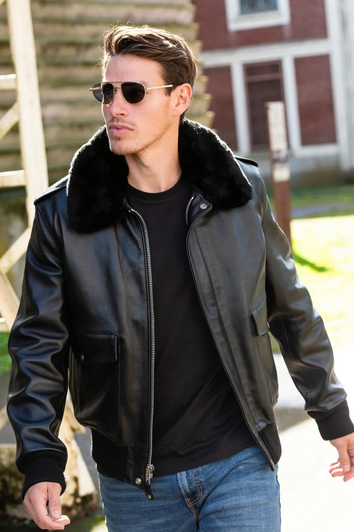 Blouson Homme Schott 184Sm Black