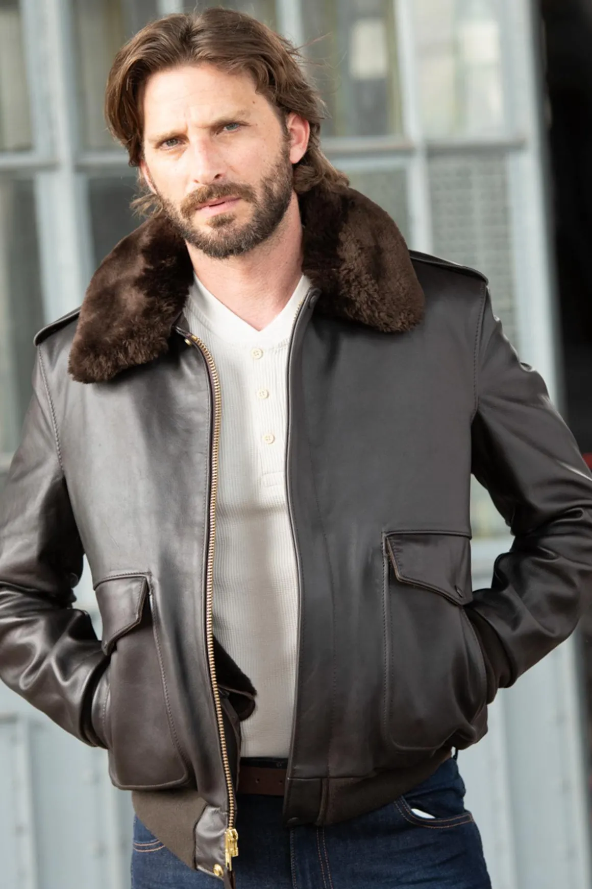Blouson Homme Schott 184Sm Brown