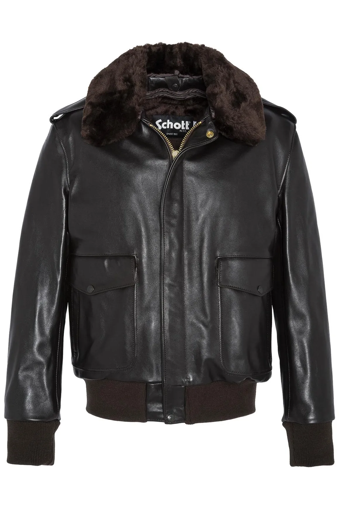 Blouson Homme Schott 184Sm Brown