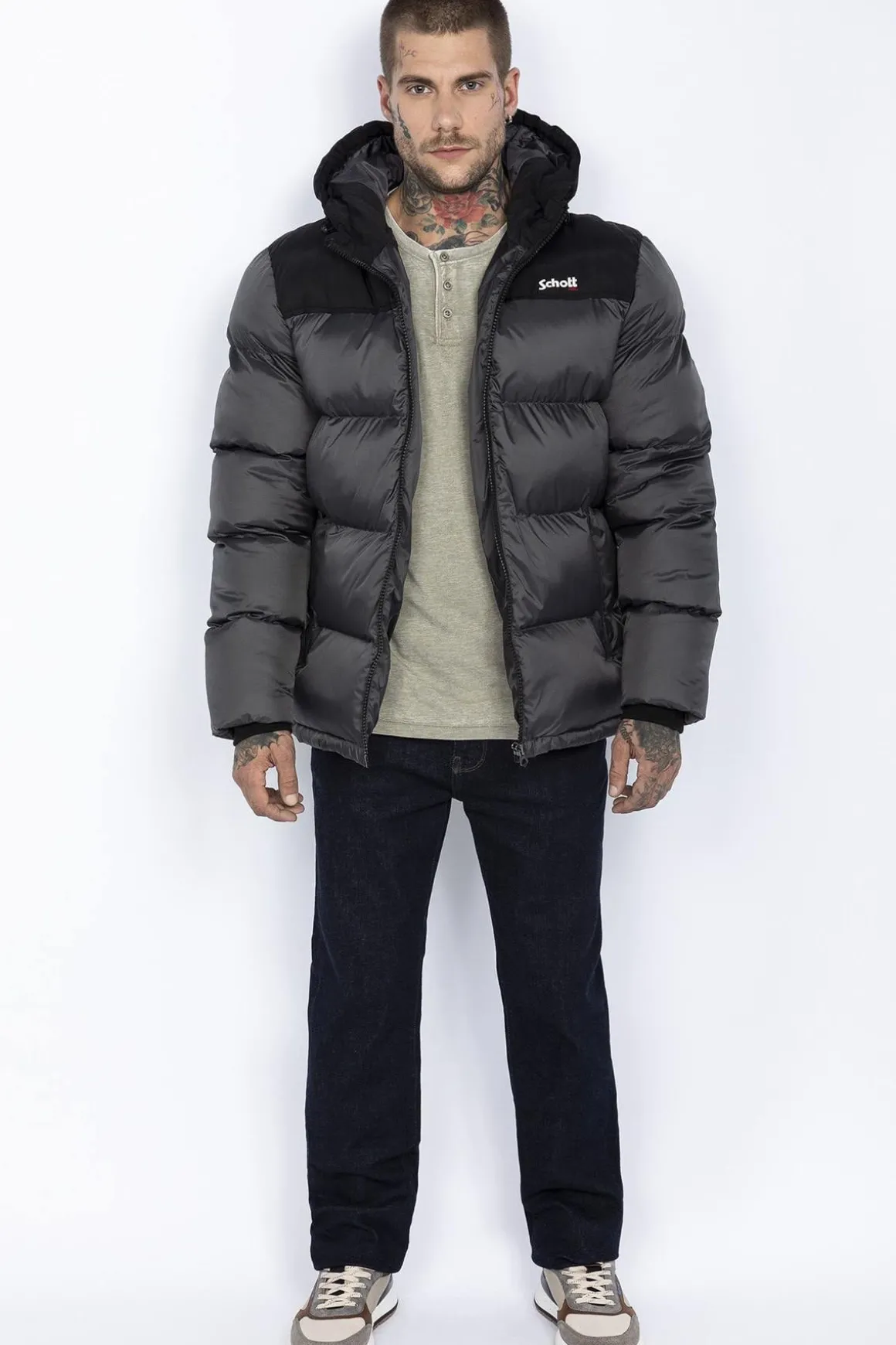 Blouson Homme Schott Utah2 Anthracite