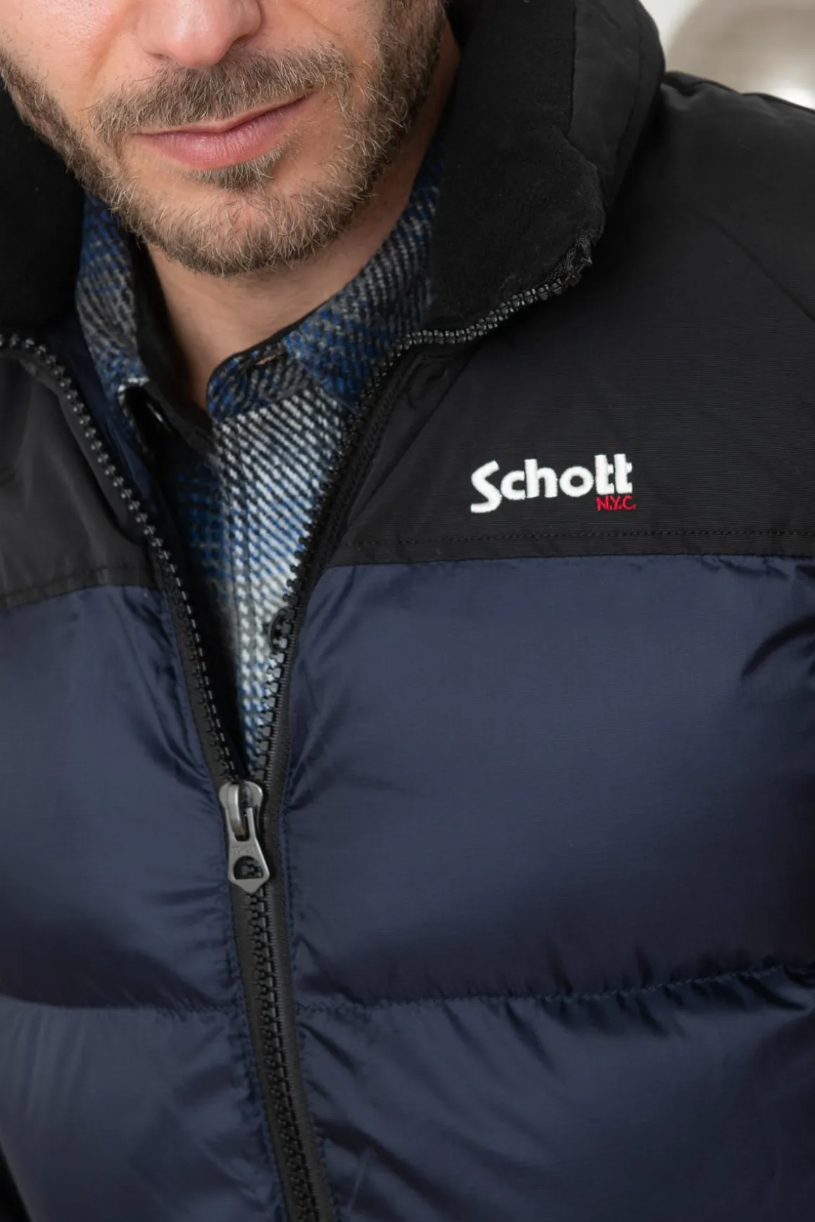 Blouson Homme Schott Utahv Navy