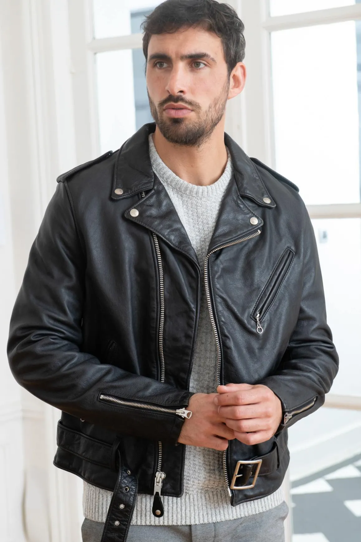 Blouson Homme Schott 626Vn Black