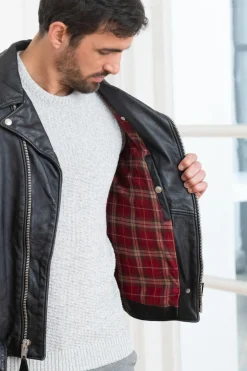 Blouson Homme Schott 626Vn Black