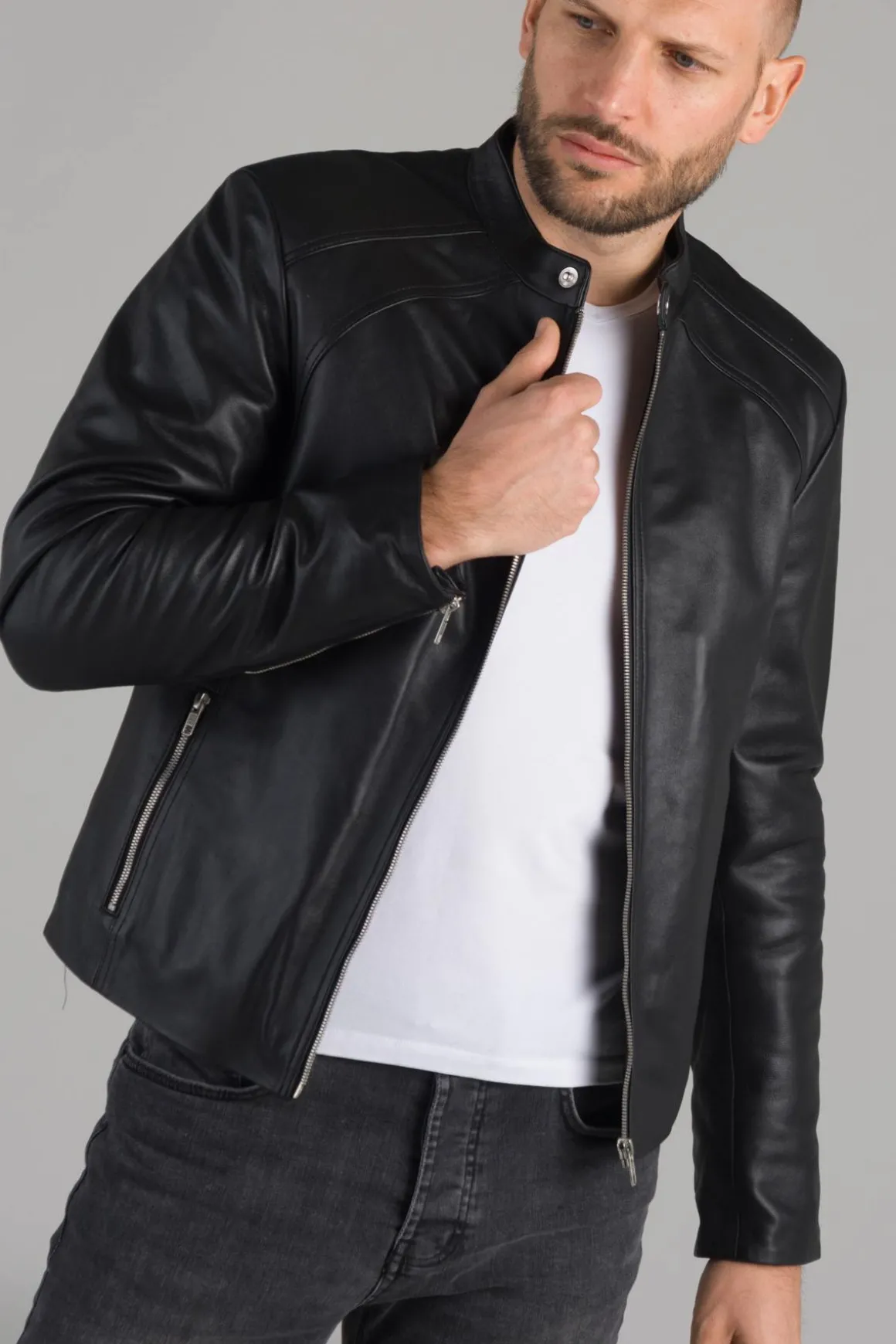 Blouson Homme Serge Pariente Leni Ag Noir