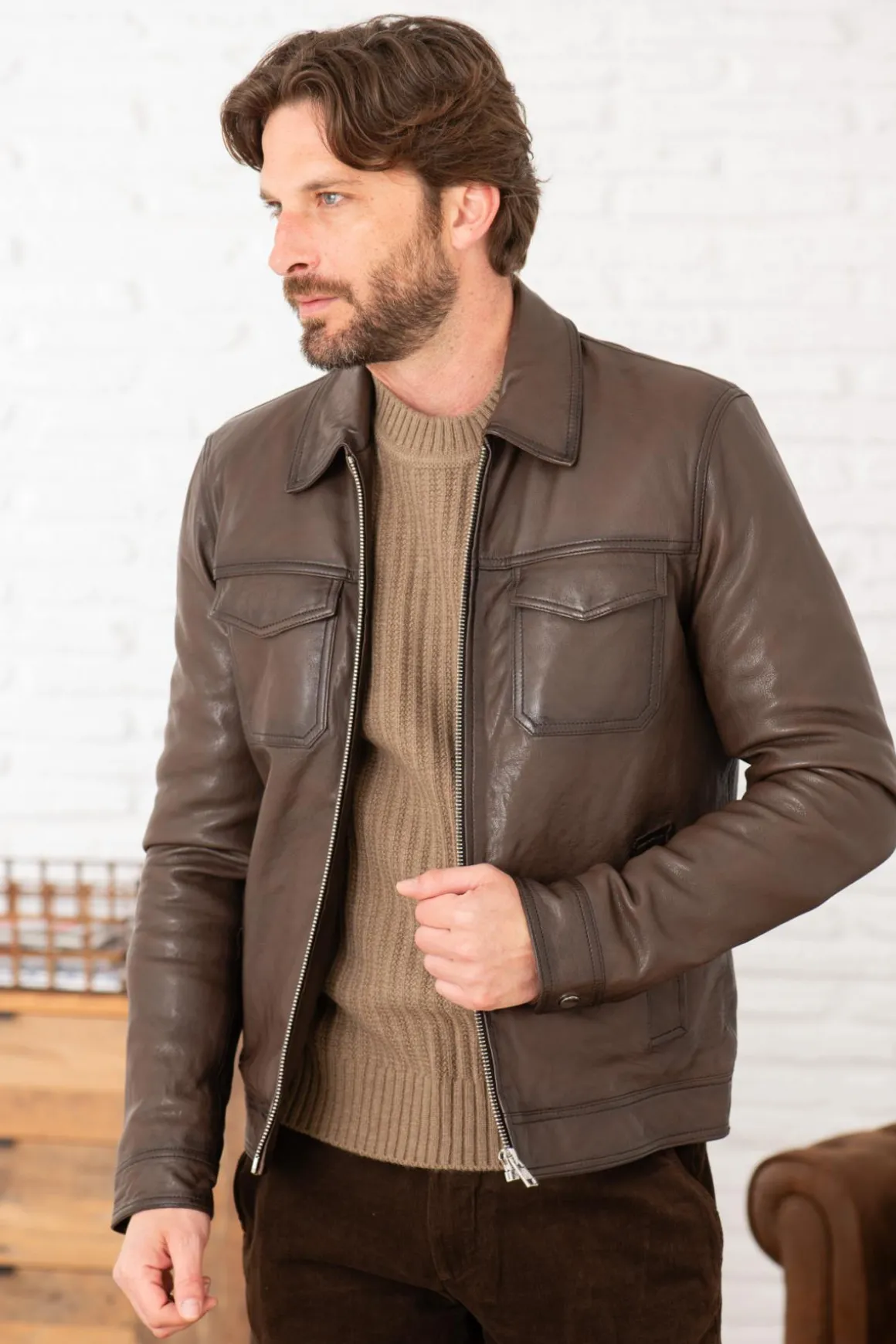 Blouson Homme Serge Pariente Creed Mocca
