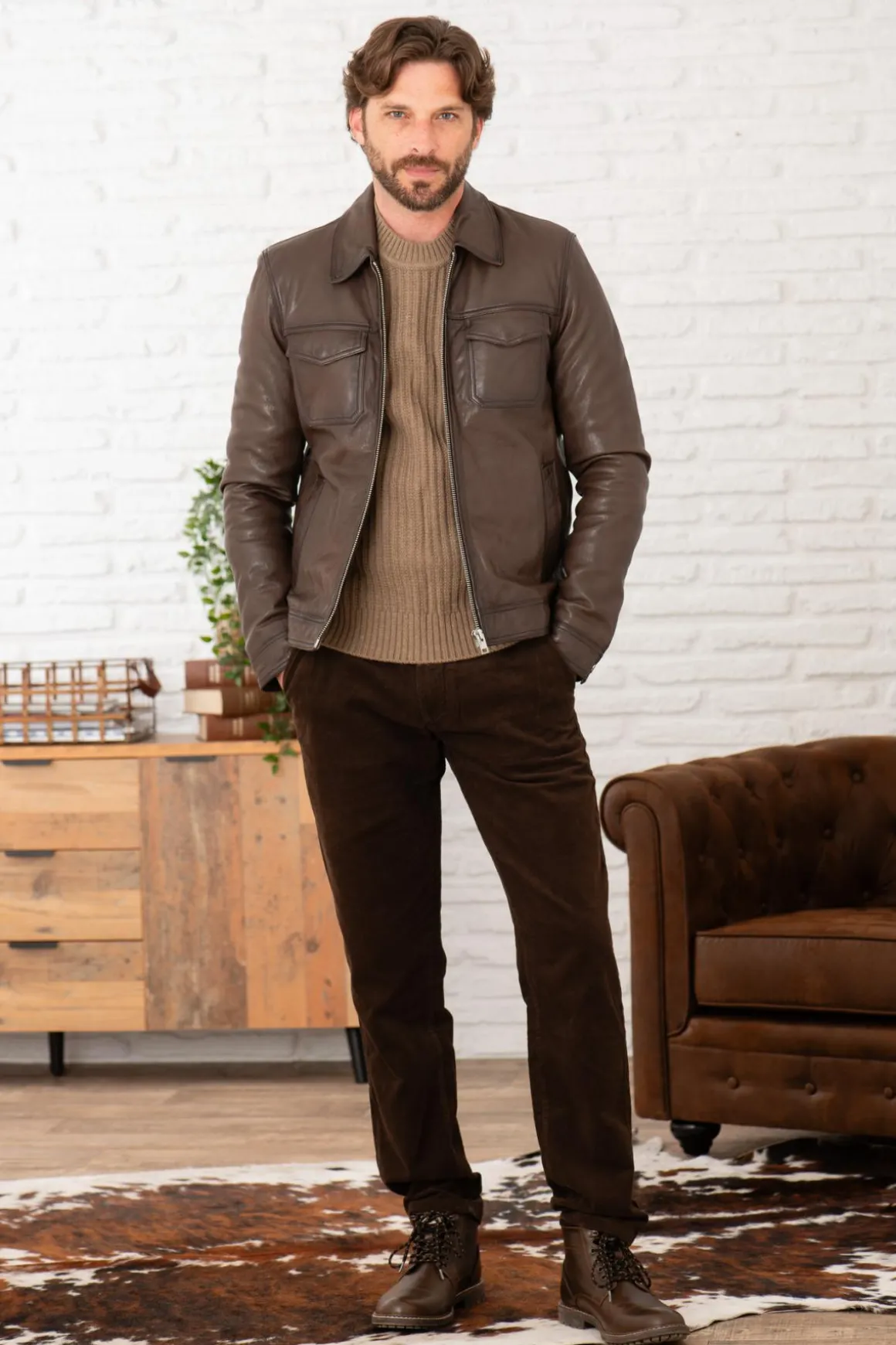 Blouson Homme Serge Pariente Creed Mocca