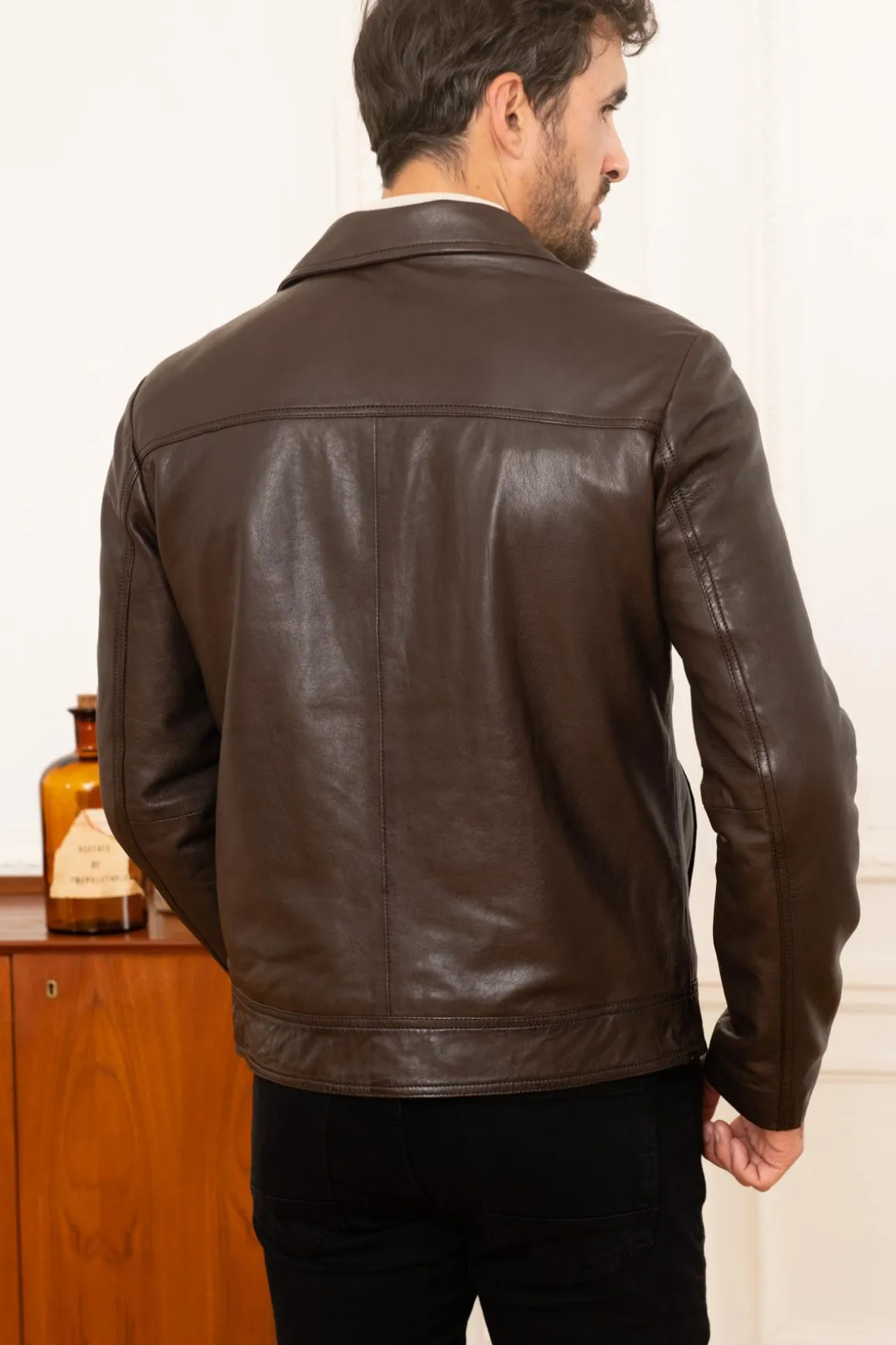 Blouson Homme Serge Pariente Texas Reddish Brown