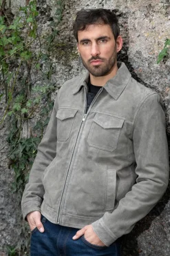 Blouson Homme Serge Pariente Creed Suede Anthracite