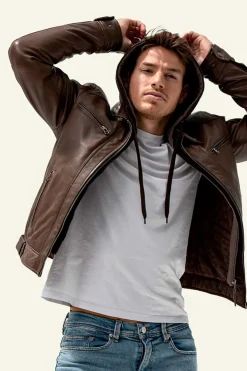 Blouson Homme Serge Pariente Erico Hood Bu Mocca