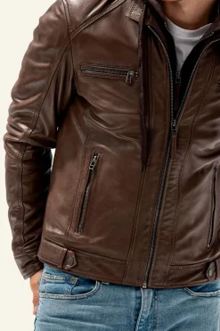 Blouson Homme Serge Pariente Erico Hood Bu Mocca