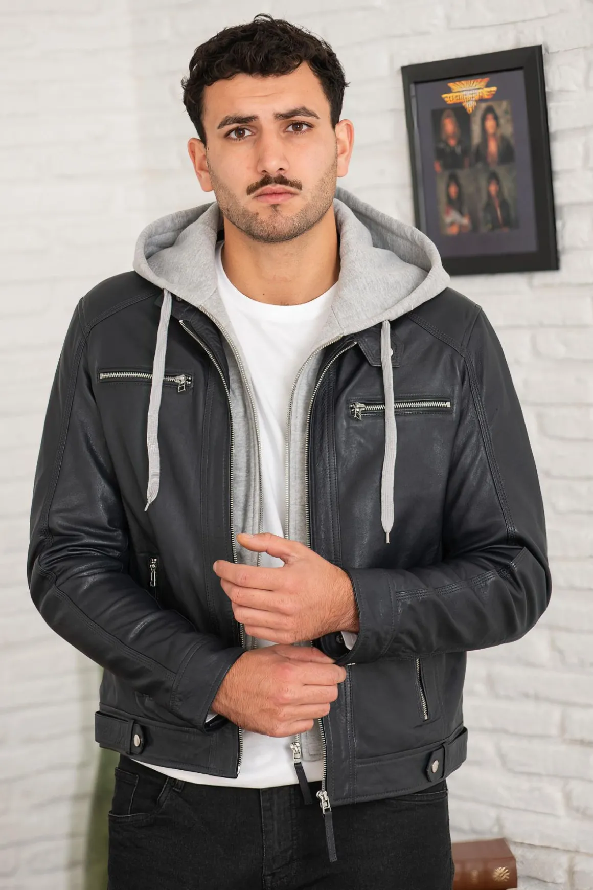 Blouson Homme Serge Pariente Erico Hood Blue