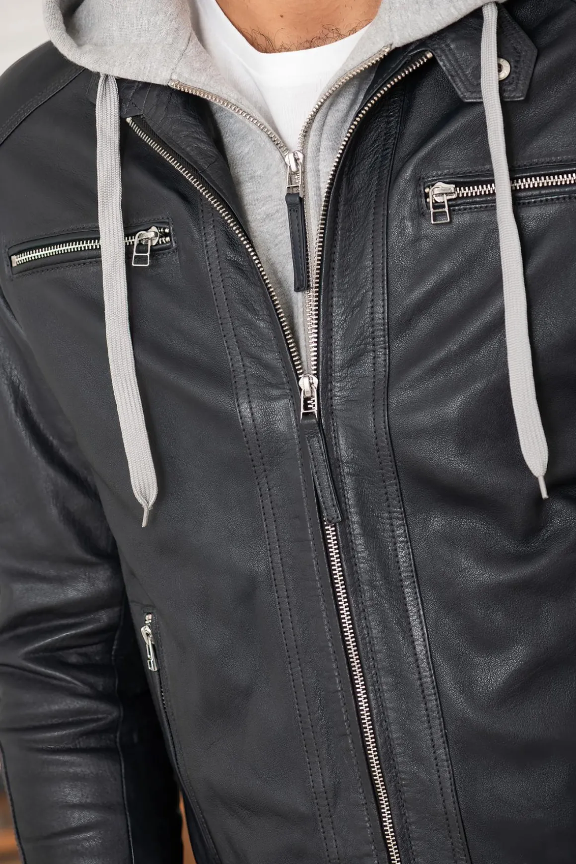 Blouson Homme Serge Pariente Erico Hood Blue