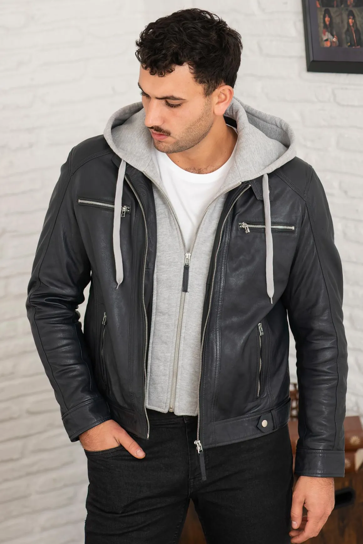 Blouson Homme Serge Pariente Erico Hood Blue