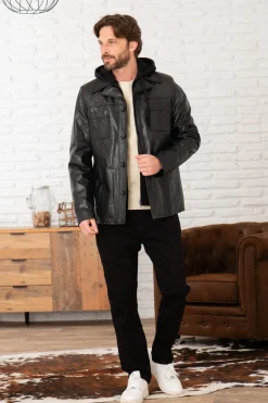 Blouson Homme Serge Pariente Taggart Hood Buffle Black