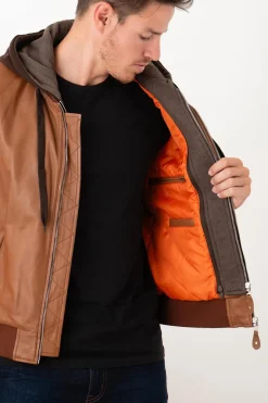 Blouson Homme Serge Pariente Balle Hood Cognac